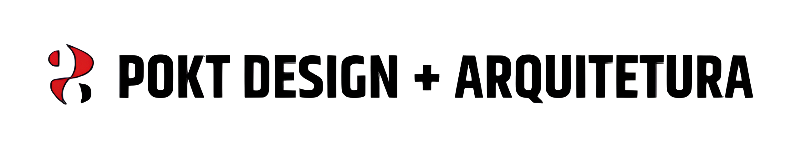 Logotipo da POKT Design+Arquitetura, escritório especializado em projetos de arquitetura, design e inovação sustentável.
